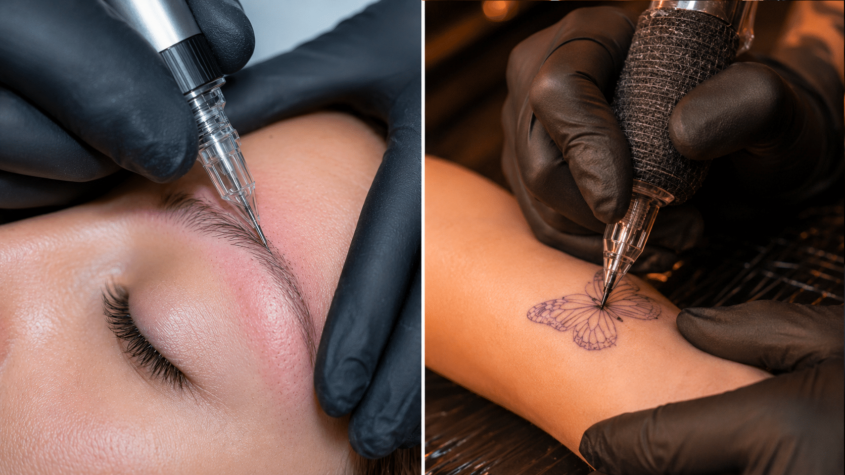 Tatouage semi-permanent réalisé avec une aiguille